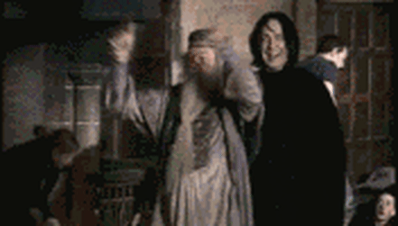 Dumbledore and Snape partying